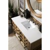 James Martin Vanities Malibu 48in Single Vanity, Honey Alder w/ 3 CM White Zeus Quartz Top 500-V48-HON-3WZ